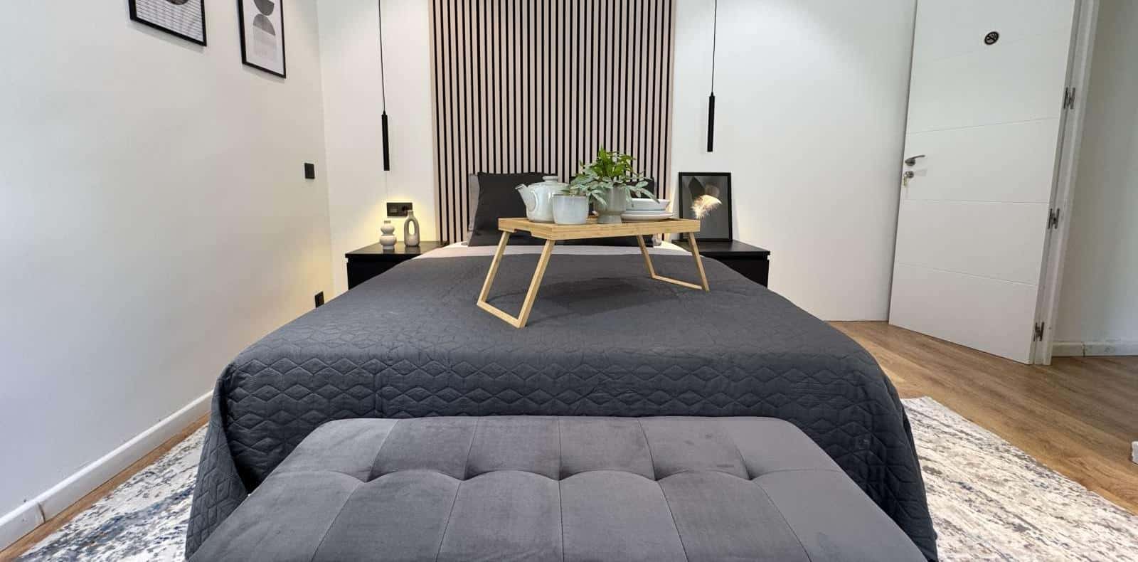 Double bed in Beautiful rooms for rent in shared apartment