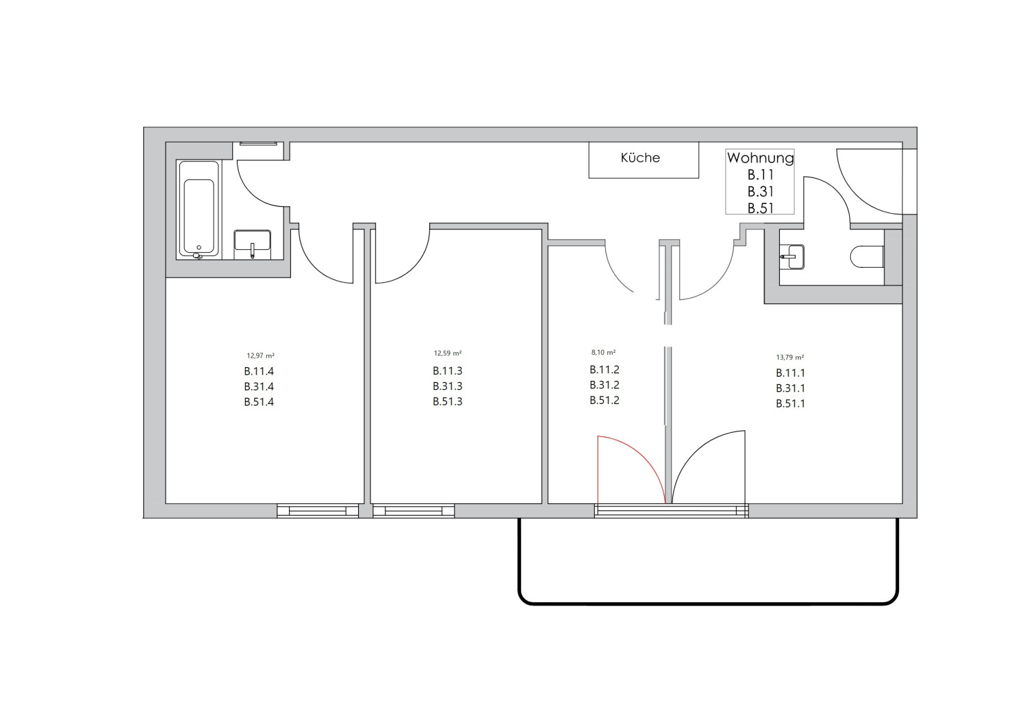 Zimmer in der Nazarethkirchstraße 51 (Aufgang B)