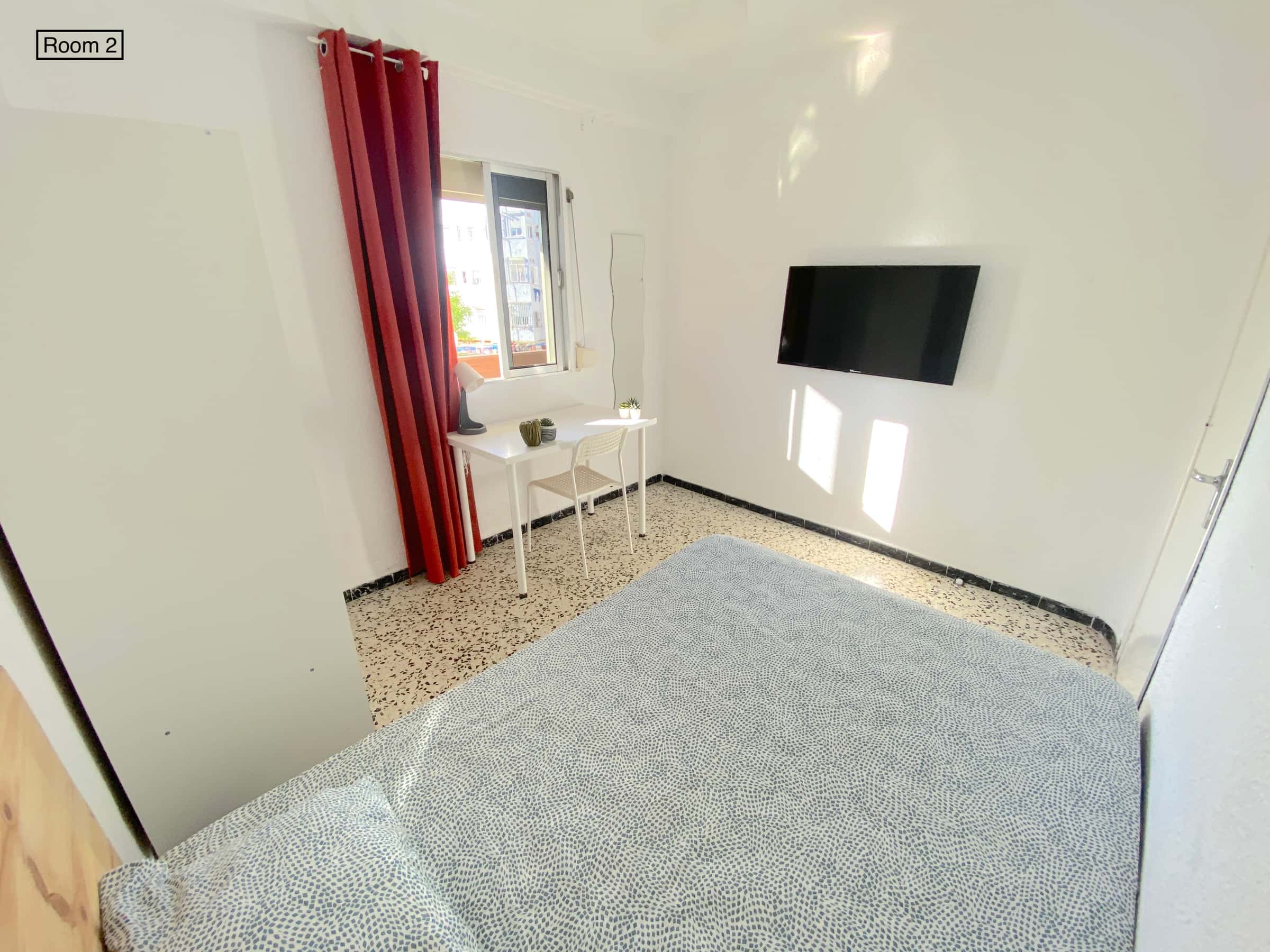 Premium sunny room near center with double bed, WIFI and TV for students