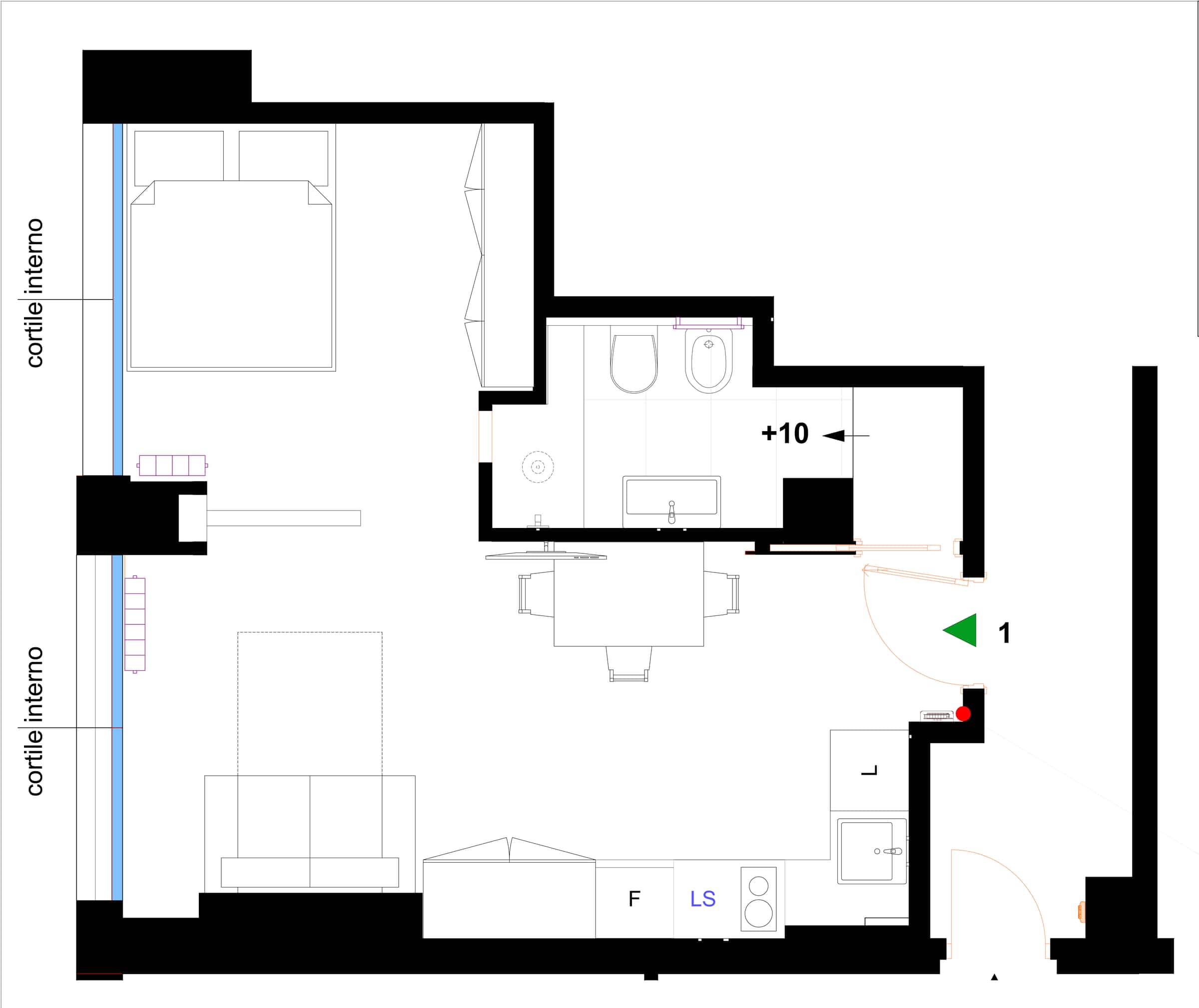 Apartment Milan, 1 bed — photo 1