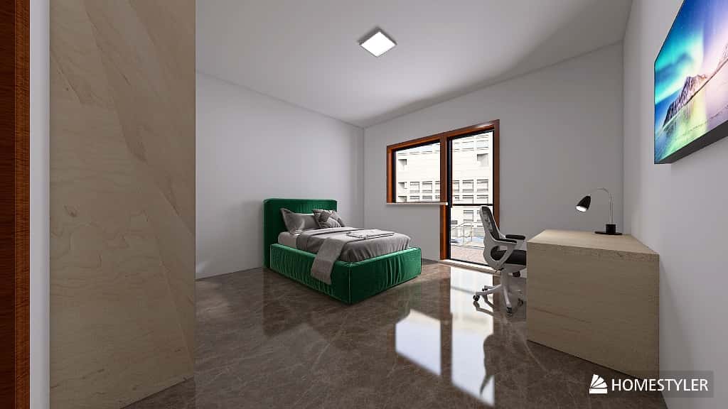 Ampia stanza singola con balcone privato