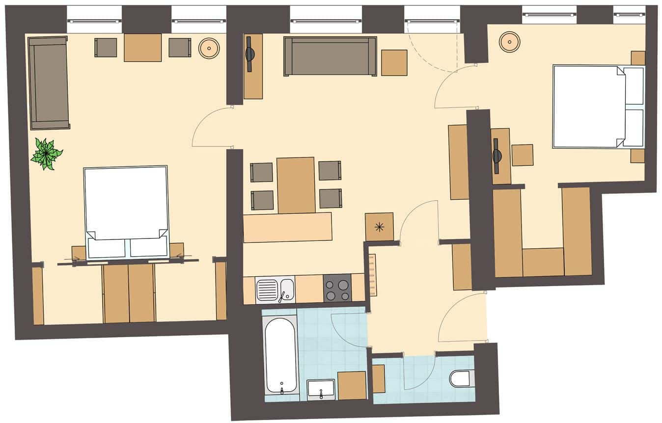 Wohnung in Mariahilfstraße, Innsbruck für 80 m² mit 2 Schlafzimmer