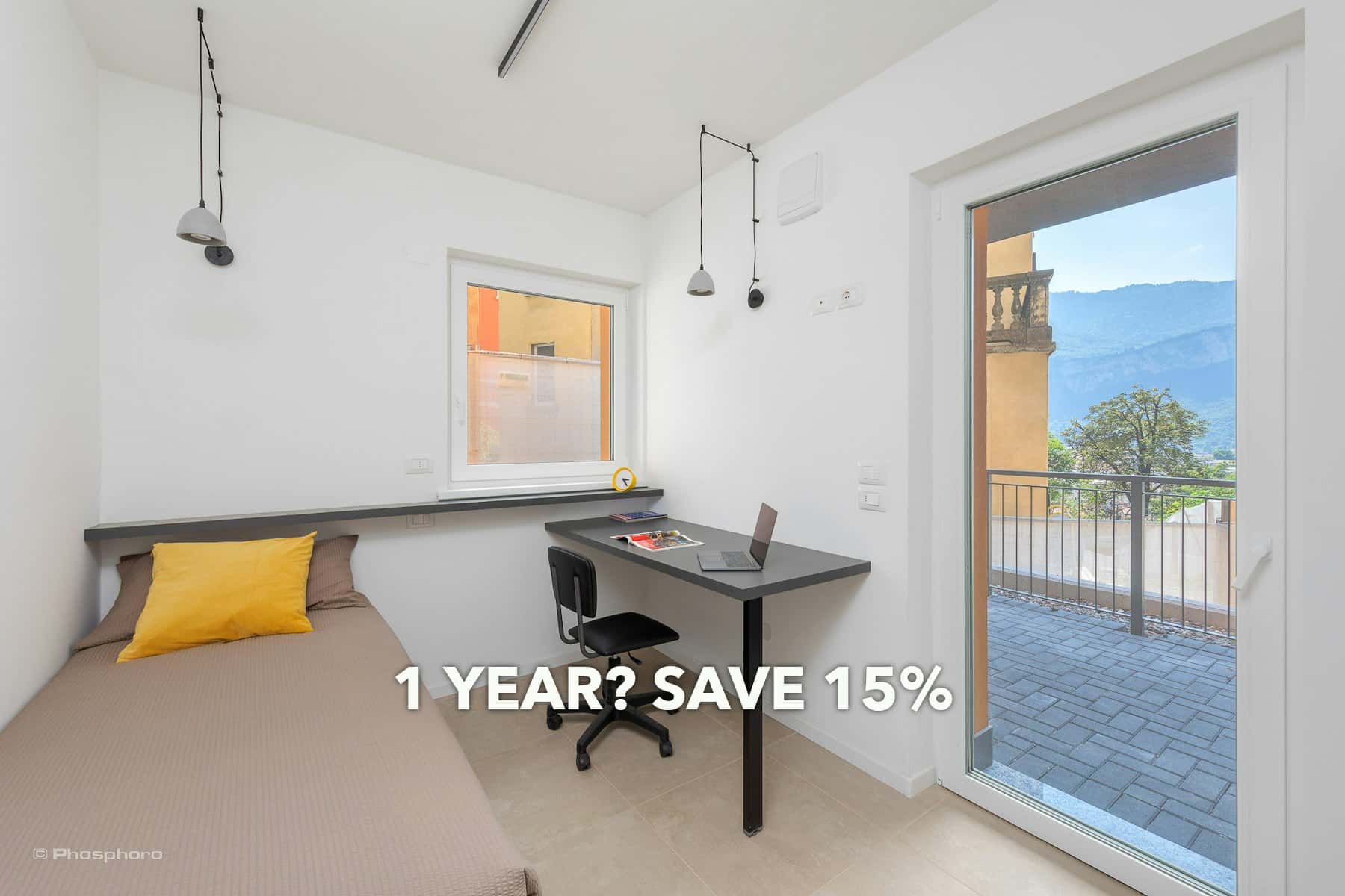 Chambre dans Via Venezia, Trento pour 52 m² avec 2 chambres
