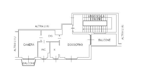 Apartment in Via Bernardo Daddi, Milano for 60 m² with 1 bedrooms 3