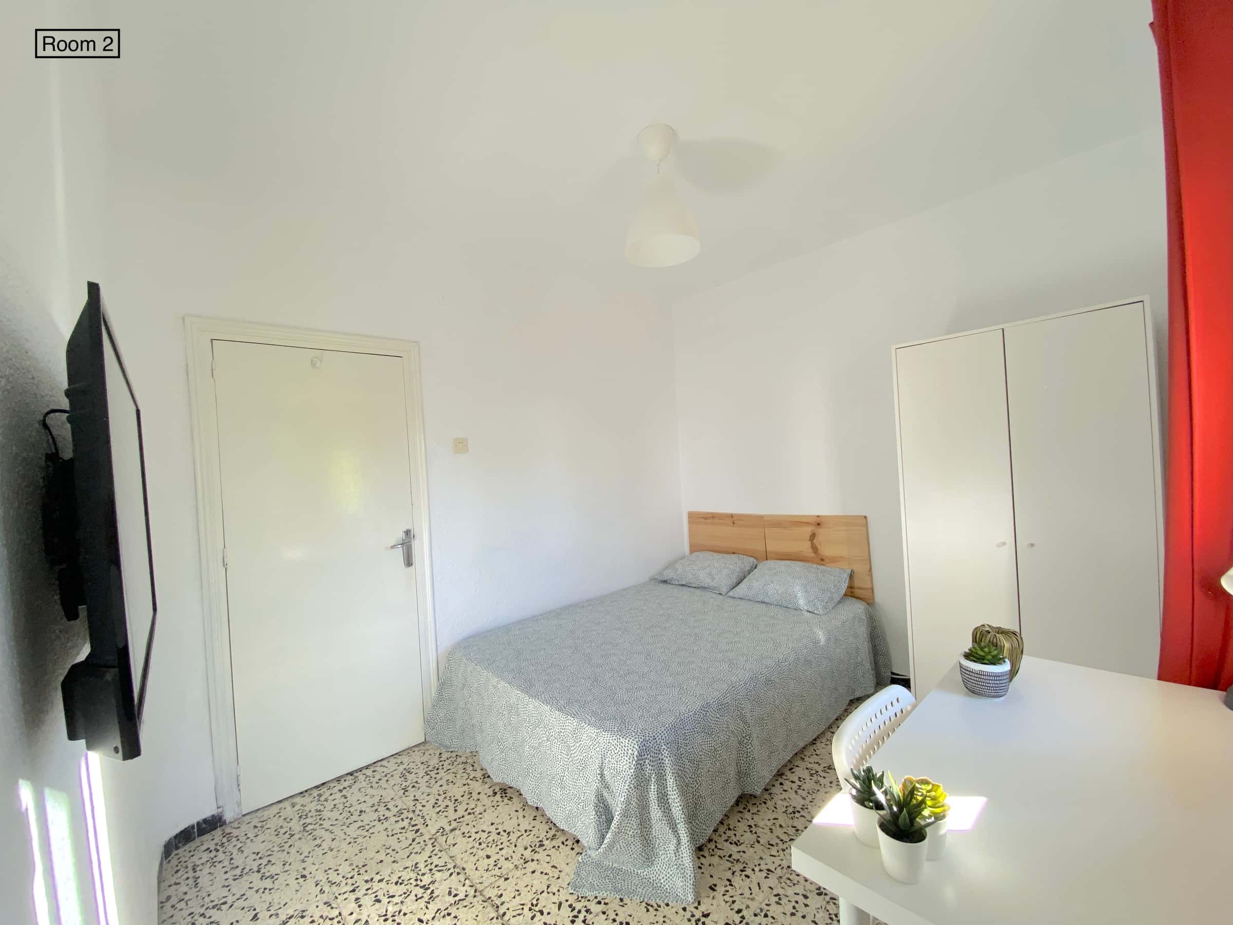 Premium sunny room near center with double bed, WIFI and TV for students