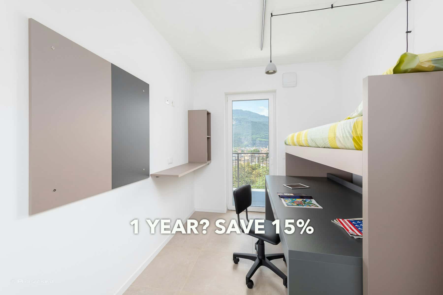 Zimmer in Via Venezia, Trento für 48 m² mit 2 Schlafzimmer