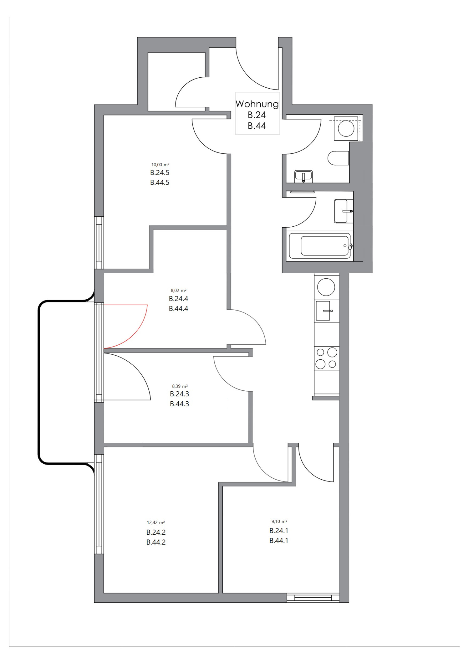 Zimmer in der Nazarethkirchstraße 51 (Aufgang B)