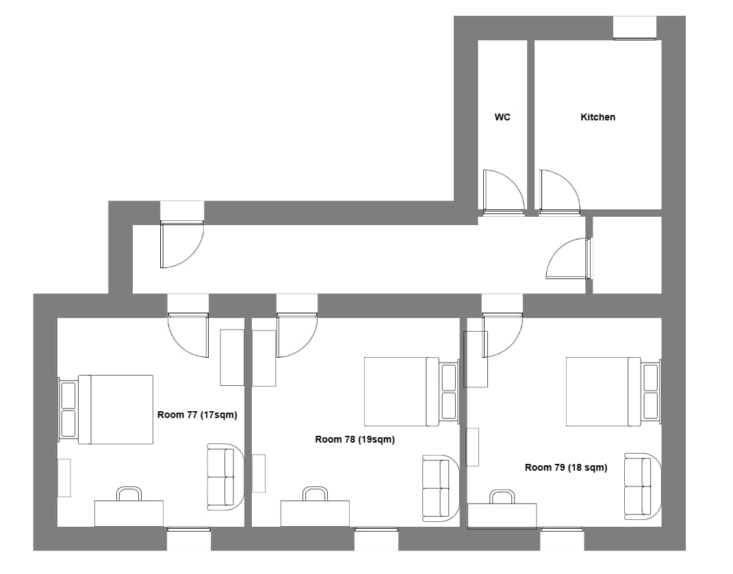 Single room Rome, 3 beds — photo 3