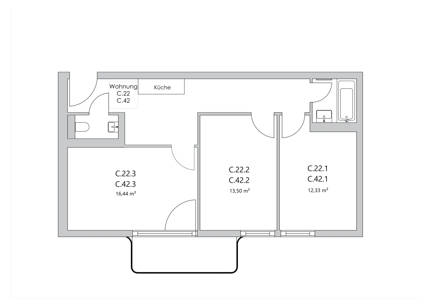 Zimmer in der Nazarethkirchstraße 51 (Aufgang C)