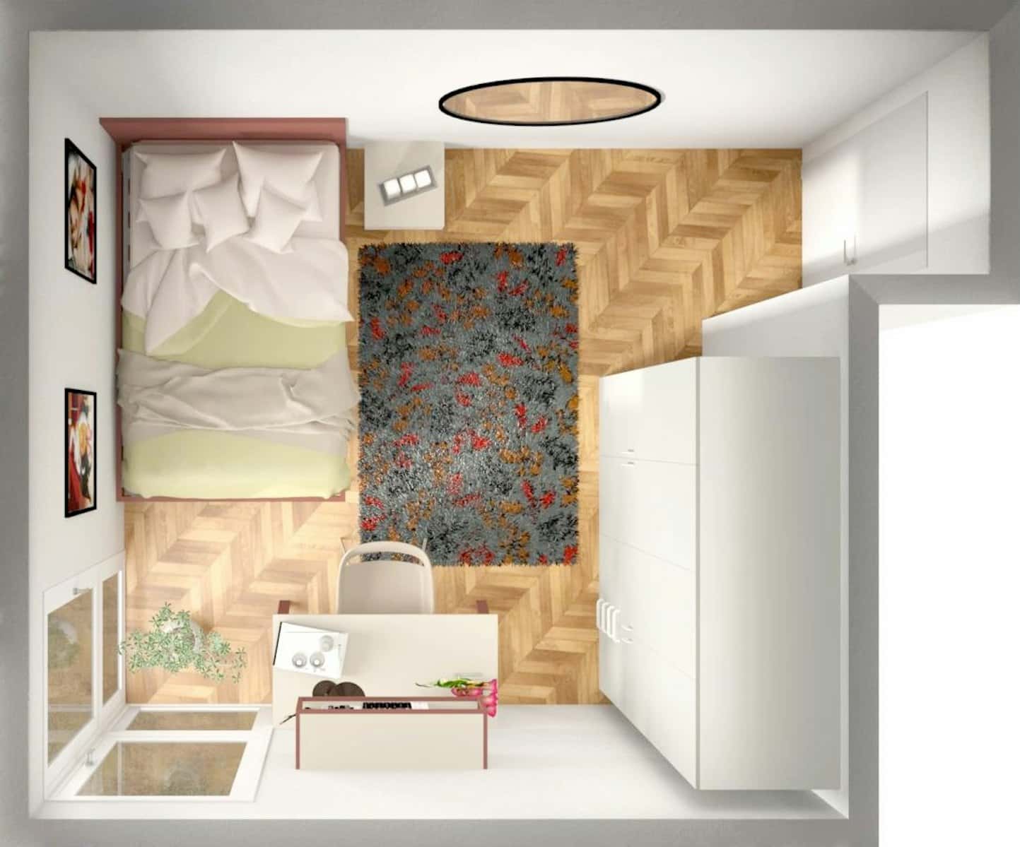 5 single rooms  - apartment for 6 4