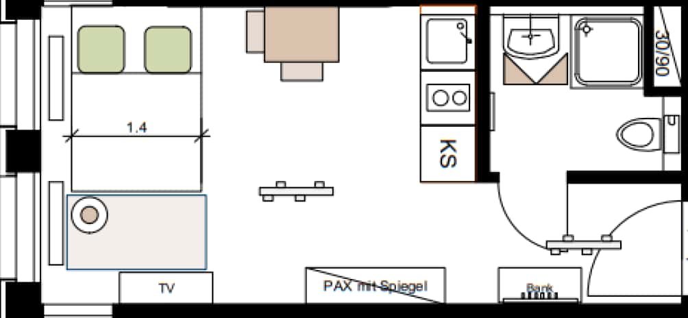 Studio for rent in Berlin, all bills included - Photo 3