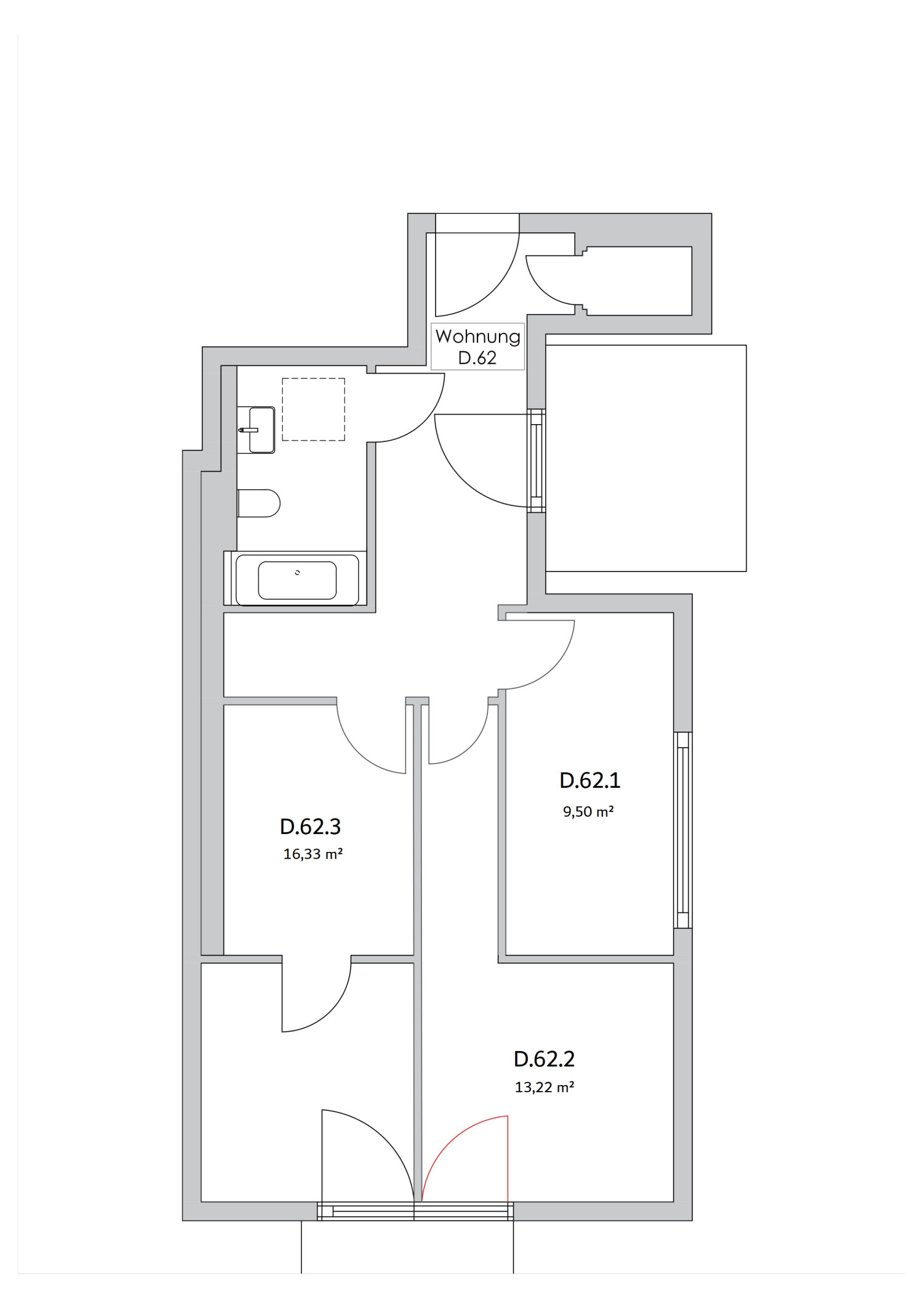 Zimmer in der Nazarethkirchstraße 51 (Aufgang D)