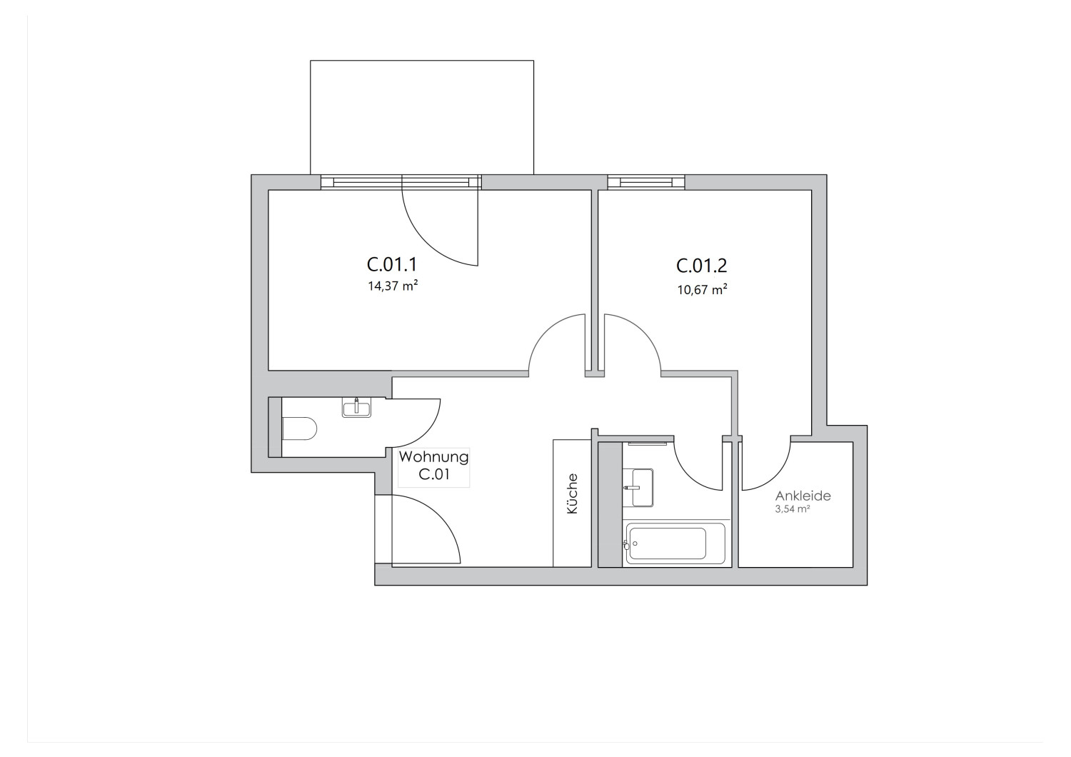 Zimmer in der Nazarethkirchstraße 51 (Aufgang C)