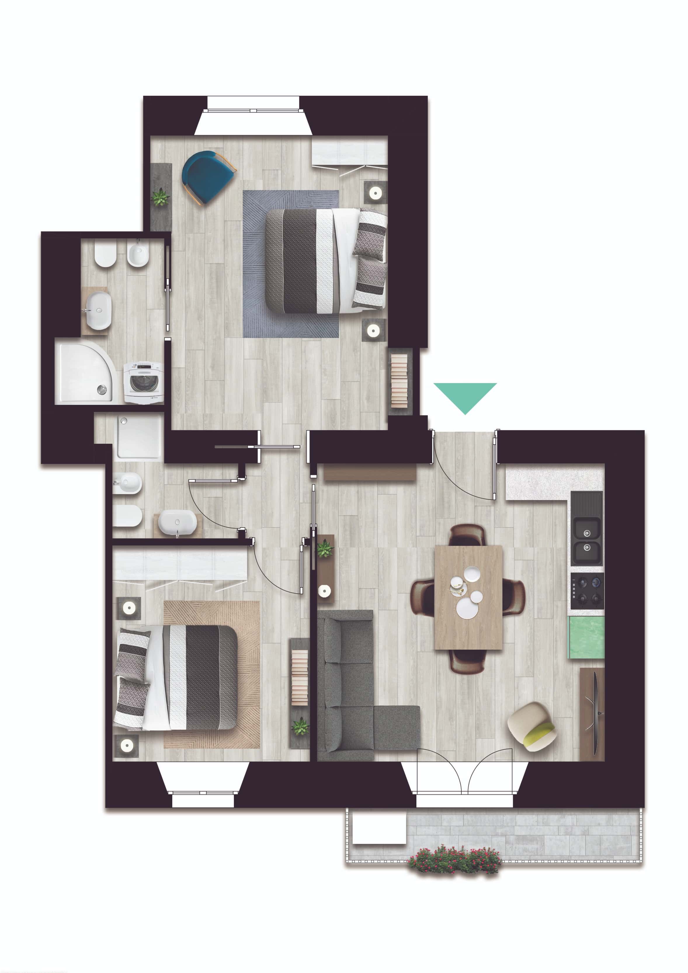 Apartment Milan, 2 beds — photo 31