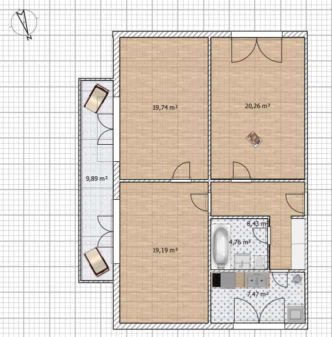 Modern 3-room Apartment in the Centre of Berlin with huge balcony - Photo 1