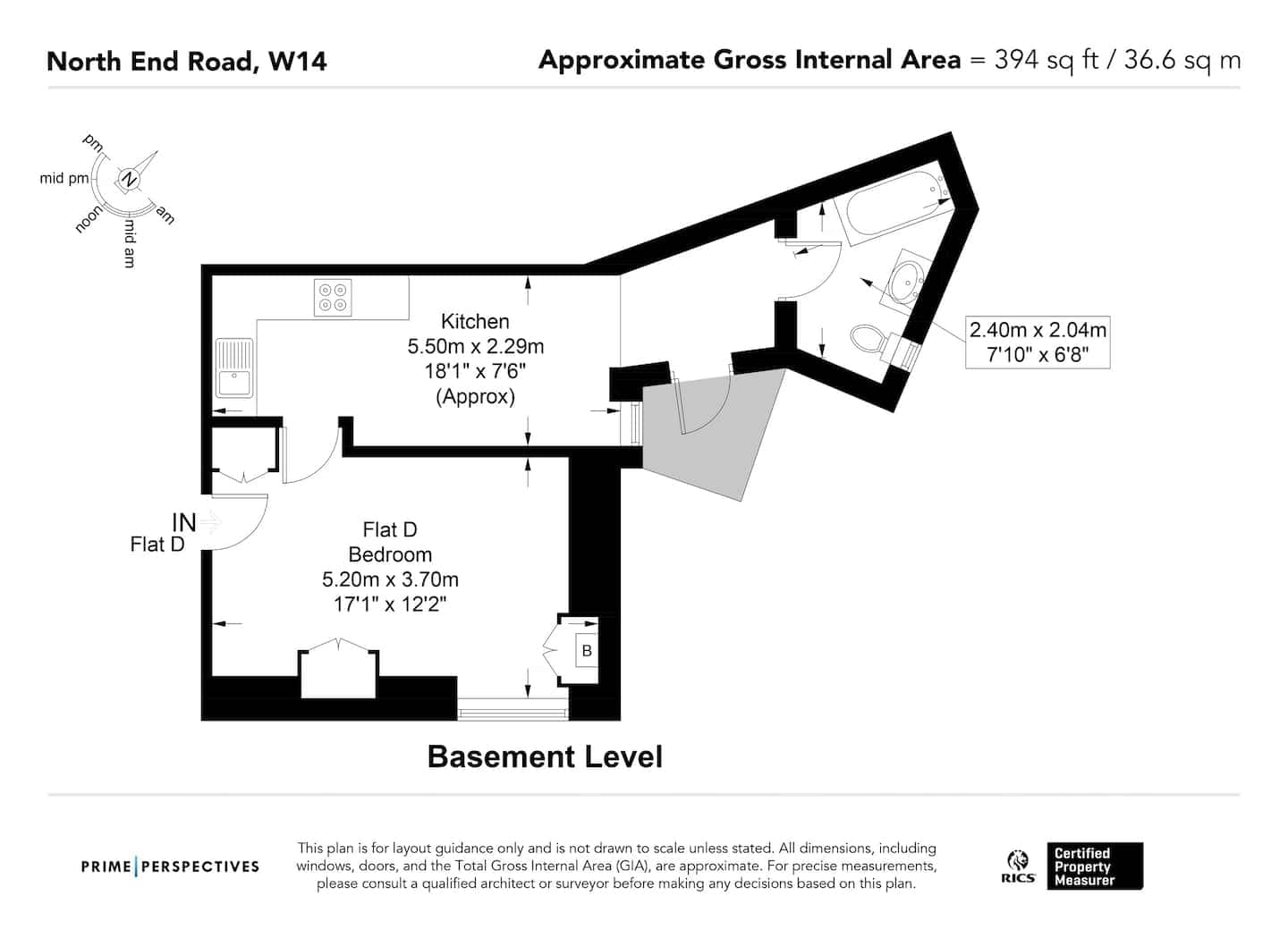 Appartement dans North End Road, London pour 40 m² avec 1 chambre