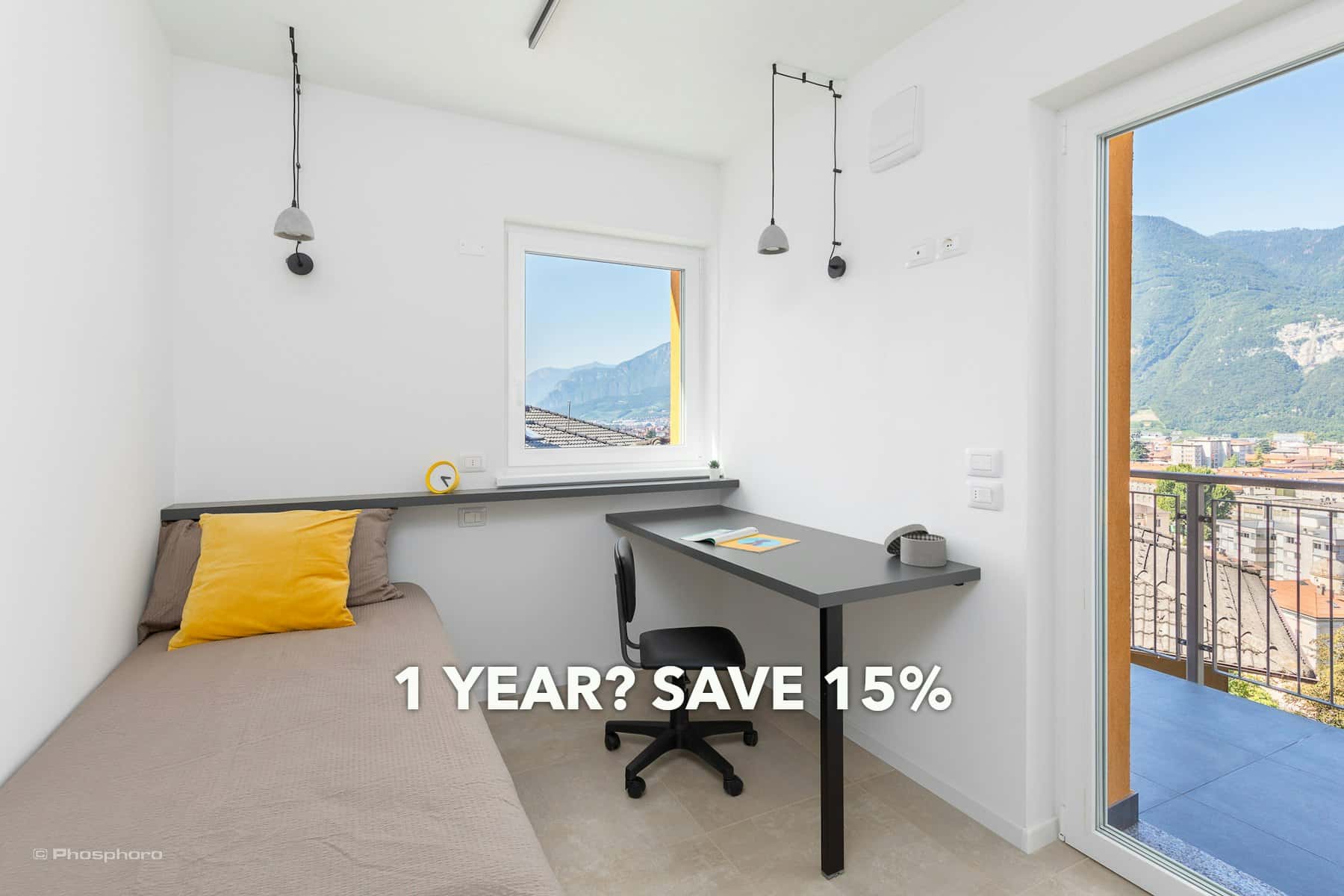 Chambre dans Via Venezia, Trento pour 61 m² avec 3 chambres