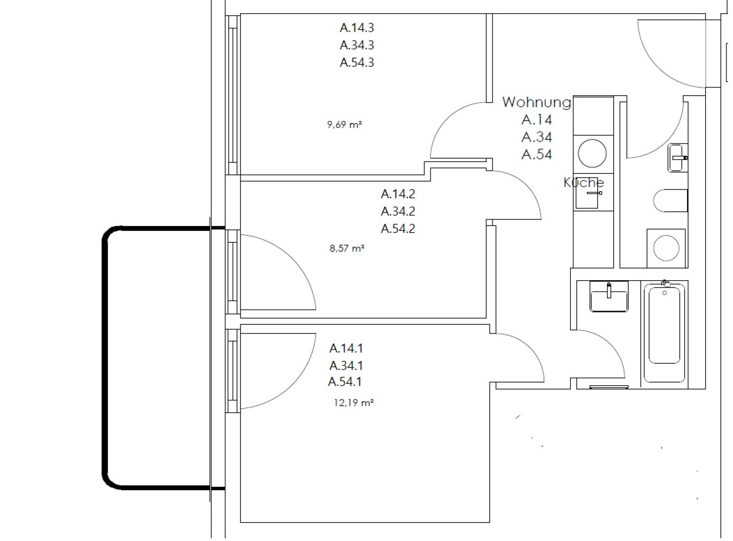 Zimmer in der Nazarethkirchstraße 51 (Aufgang A)