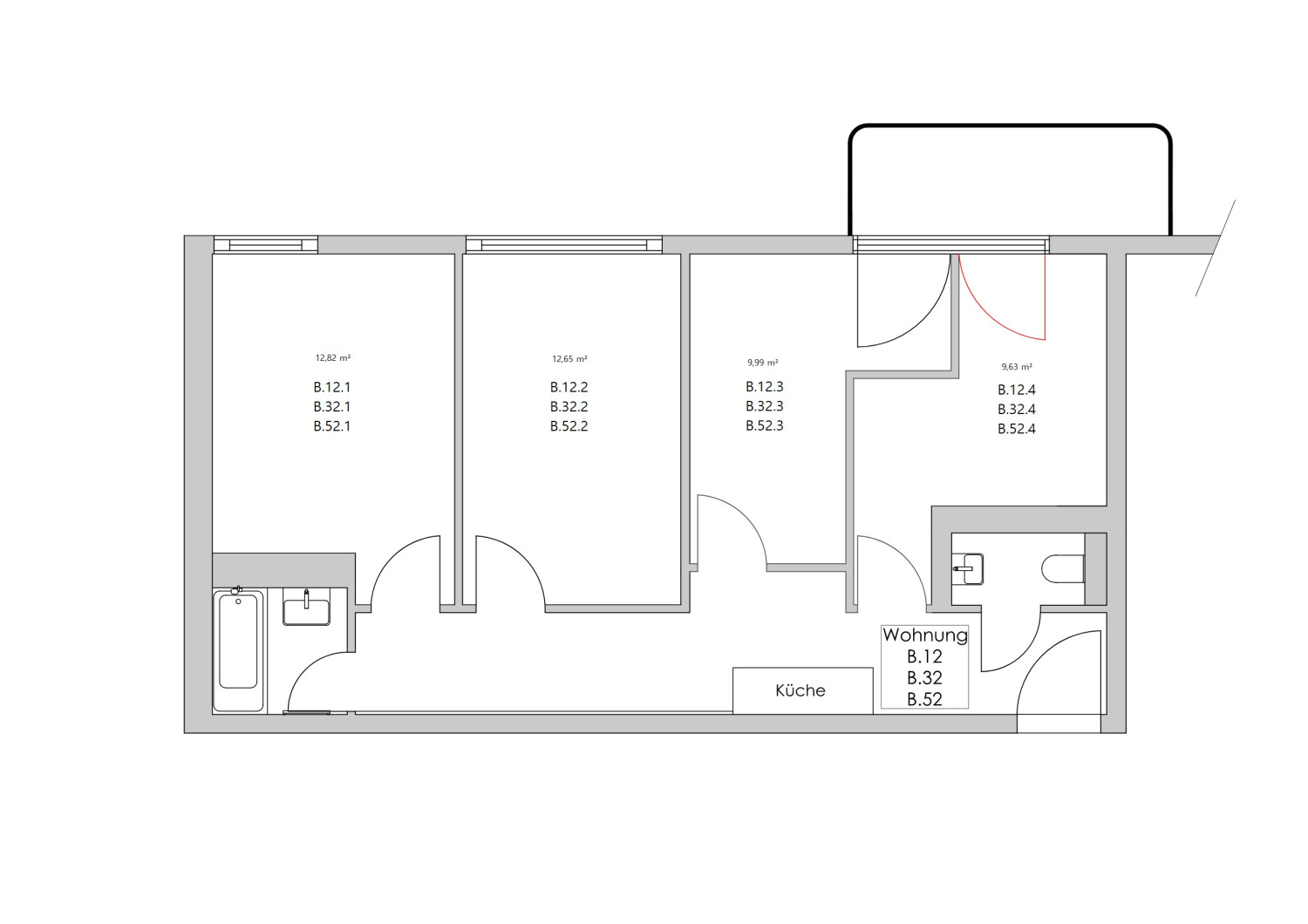 Zimmer in der Nazarethkirchstraße 51 (Aufgang B)