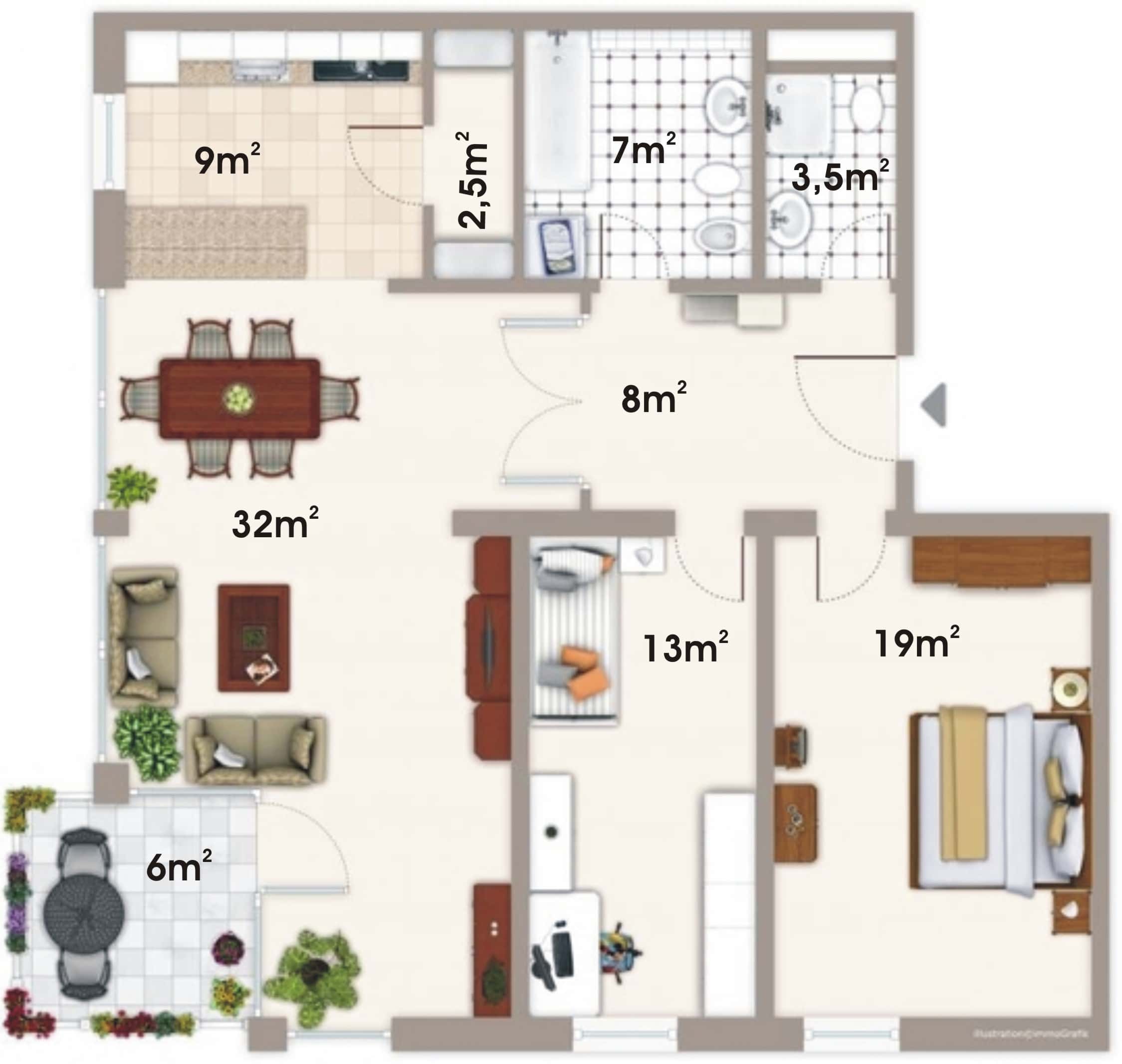 Wohnen auf Zeit: 3-Zi.-wohnung, traumhafte Lage, nahe Klinikum