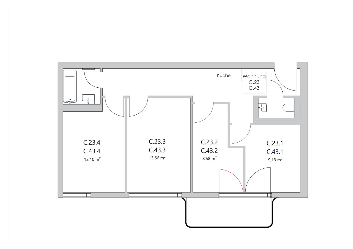 Zimmer in der Nazarethkirchstraße 51 (Aufgang C)