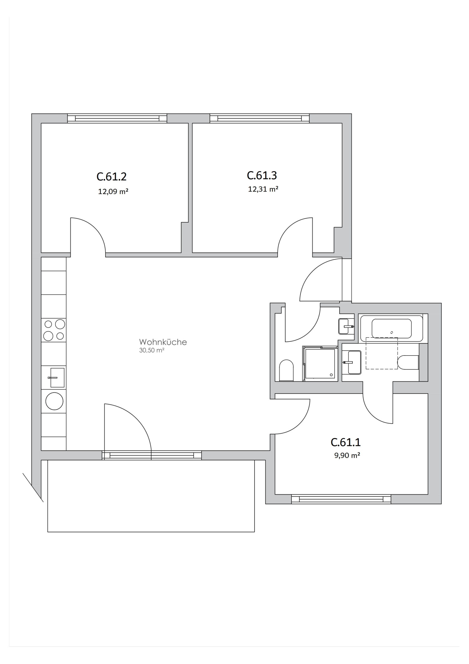 Zimmer in der Nazarethkirchstraße 51 (Aufgang C)