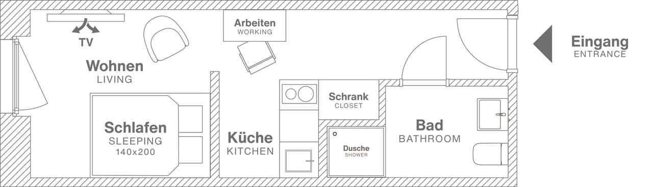 Serviced Apartment in Berlin Airport - XS - Foto 1