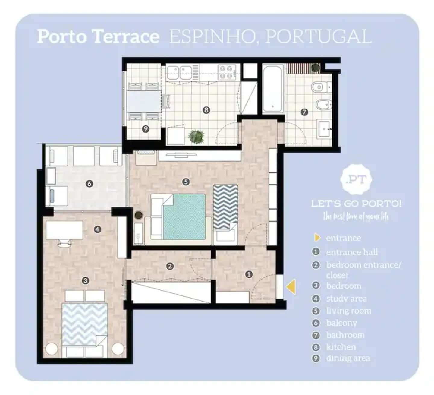 PORTO TERRACE ❤️ 70m2 Apartment with lovely Balcony
