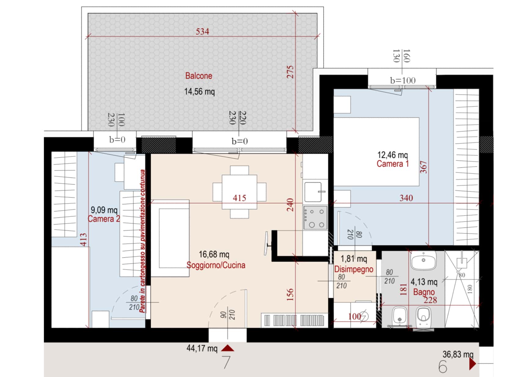 Apartment Bologna, 2 beds — photo 1