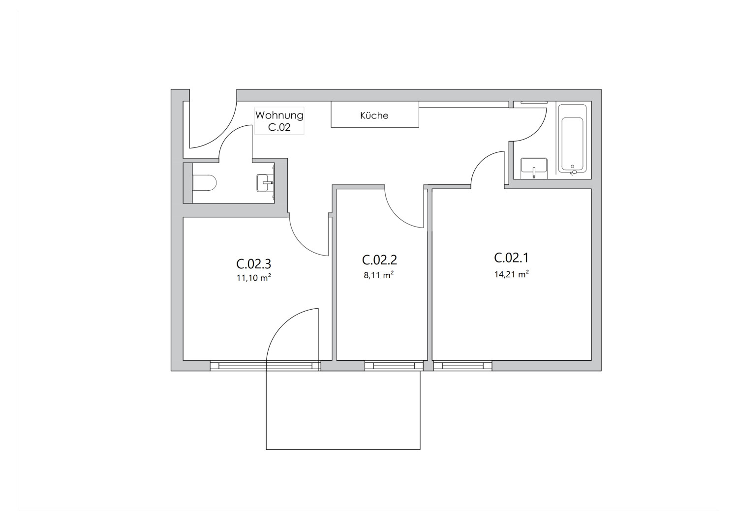 Zimmer in der Nazarethkirchstraße 51 (Aufgang C)