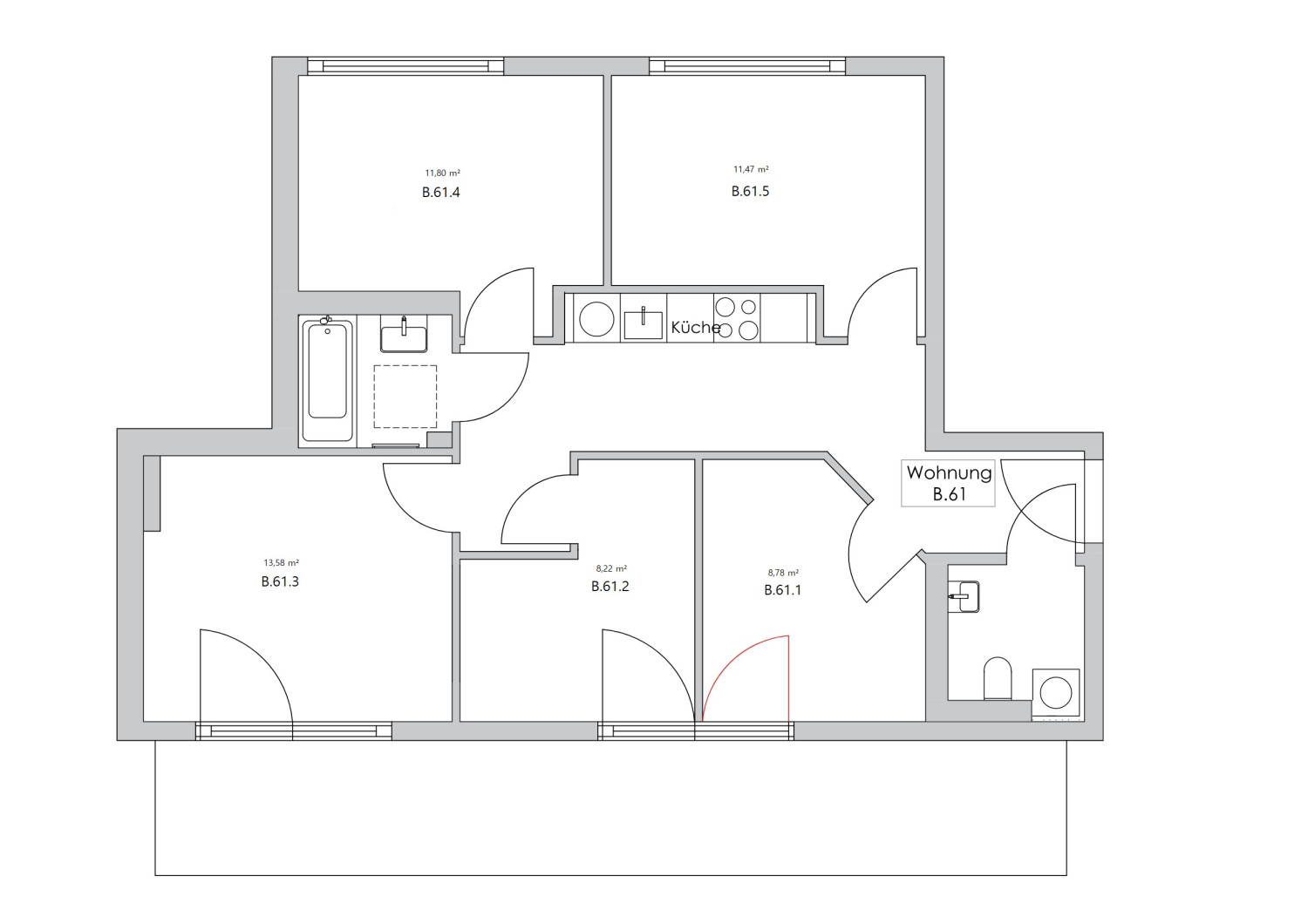 Zimmer in der Nazarethkirchstraße 51 (Aufgang B)