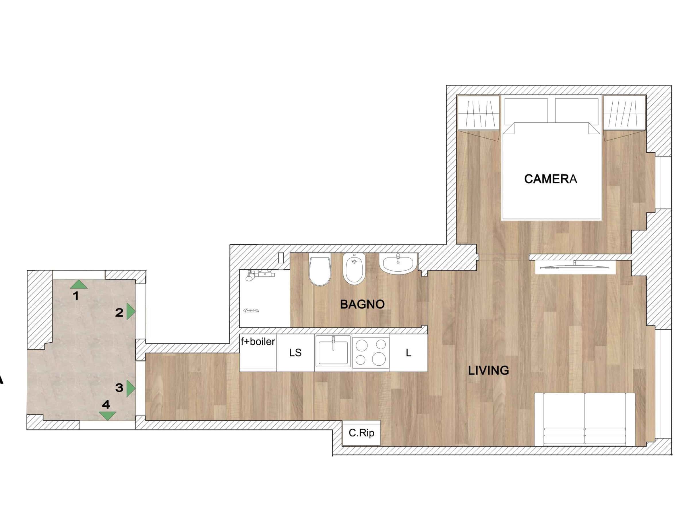 Apartment Milan, 1 bed — photo 19