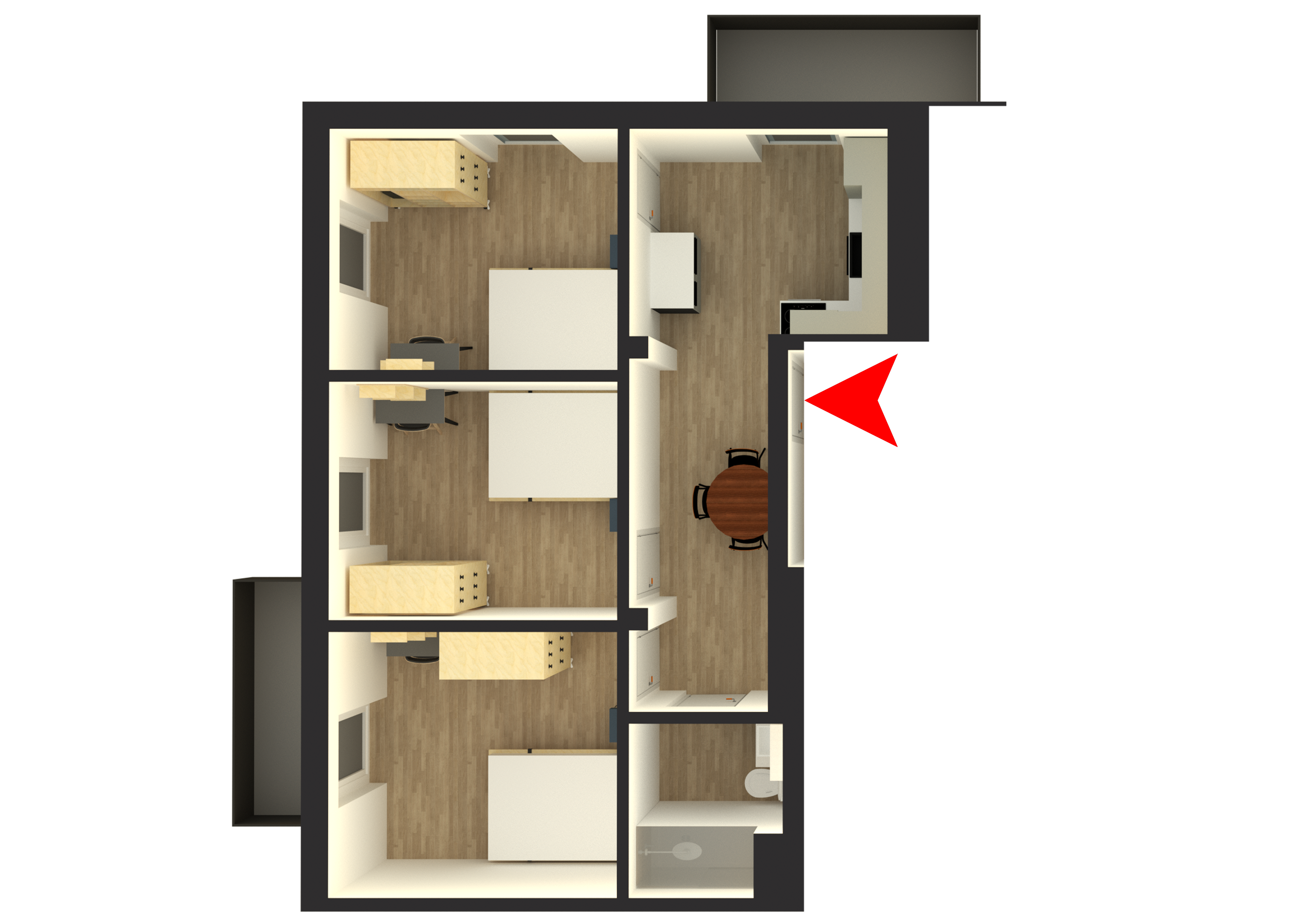 Zimmer in der Müllerstraße 55A