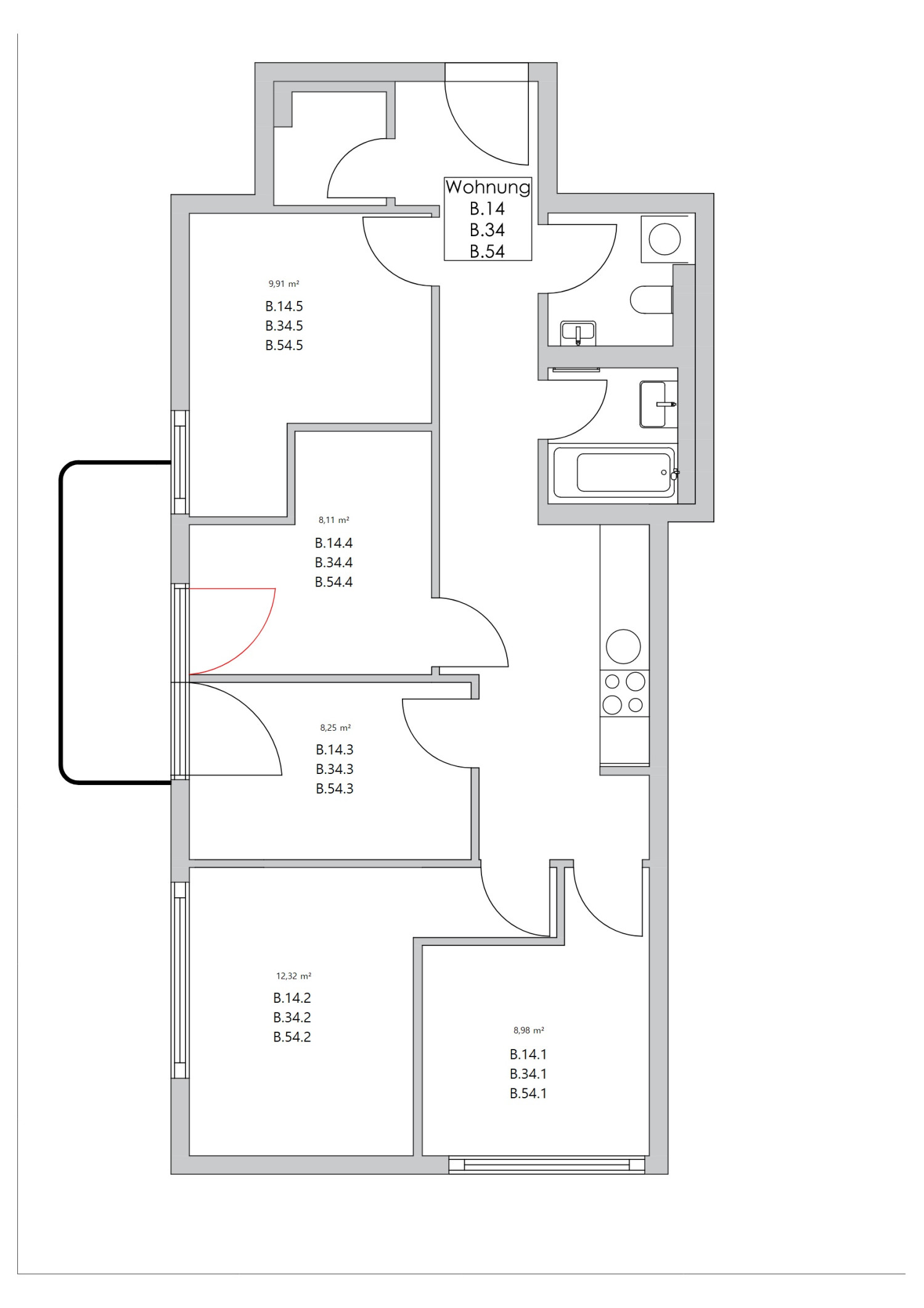 Zimmer in der Nazarethkirchstraße 51 (Aufgang B)