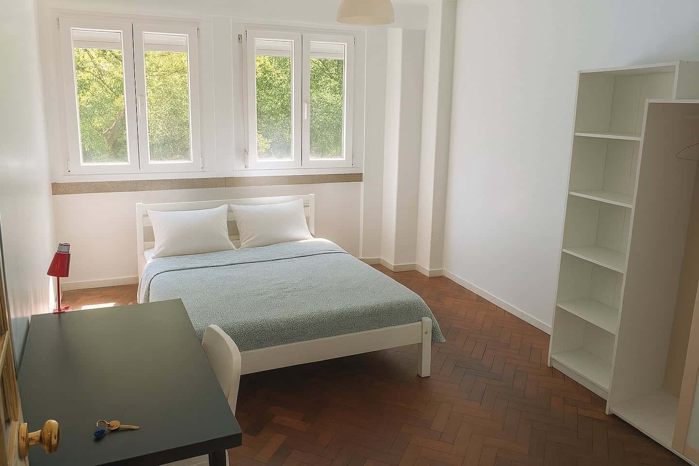 Quarto com cama de casal em apartamento com 7 quartos - FLAT I - I05