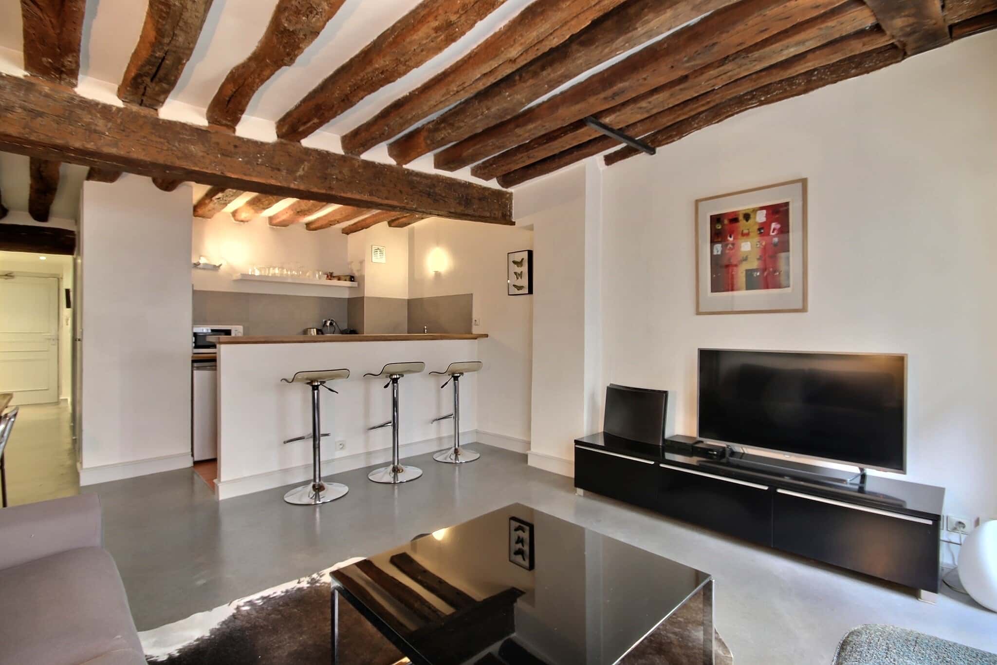 Location Appartement meublé 1 chambre - 40m² - Centre George Pompidou - Paris