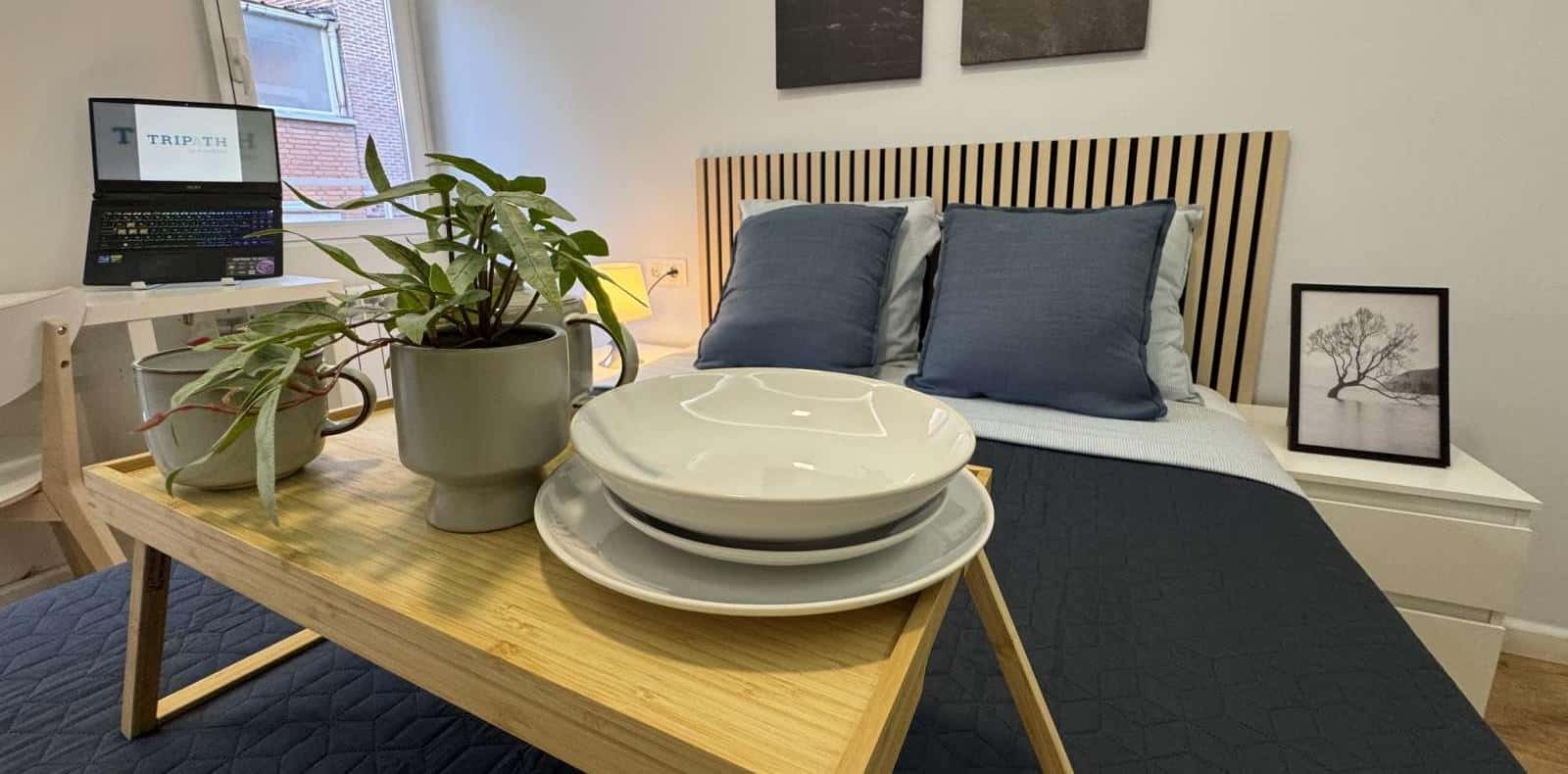 Double bed in Beautiful rooms for rent in shared apartment