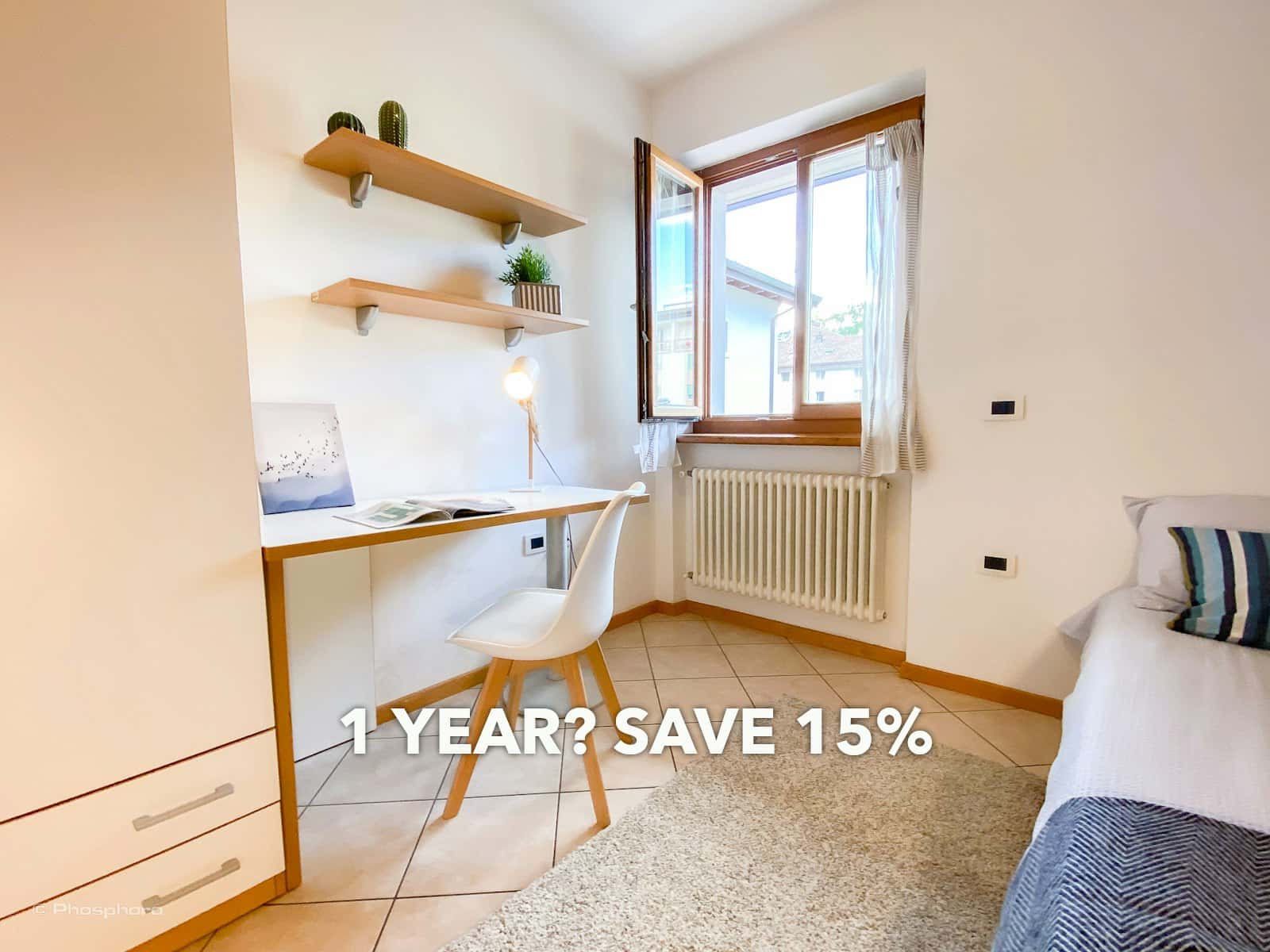 Stanza in Via Tommaso Gar, Trento di 43 m² con 3 camere